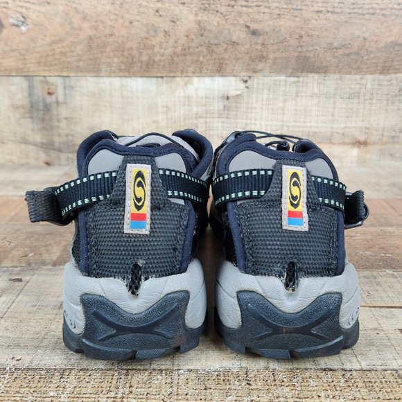 Salomon Techamphibian Women Sz 8 Trail Hiking Water Shoes Green Black 863424 - Picture 5 of 9